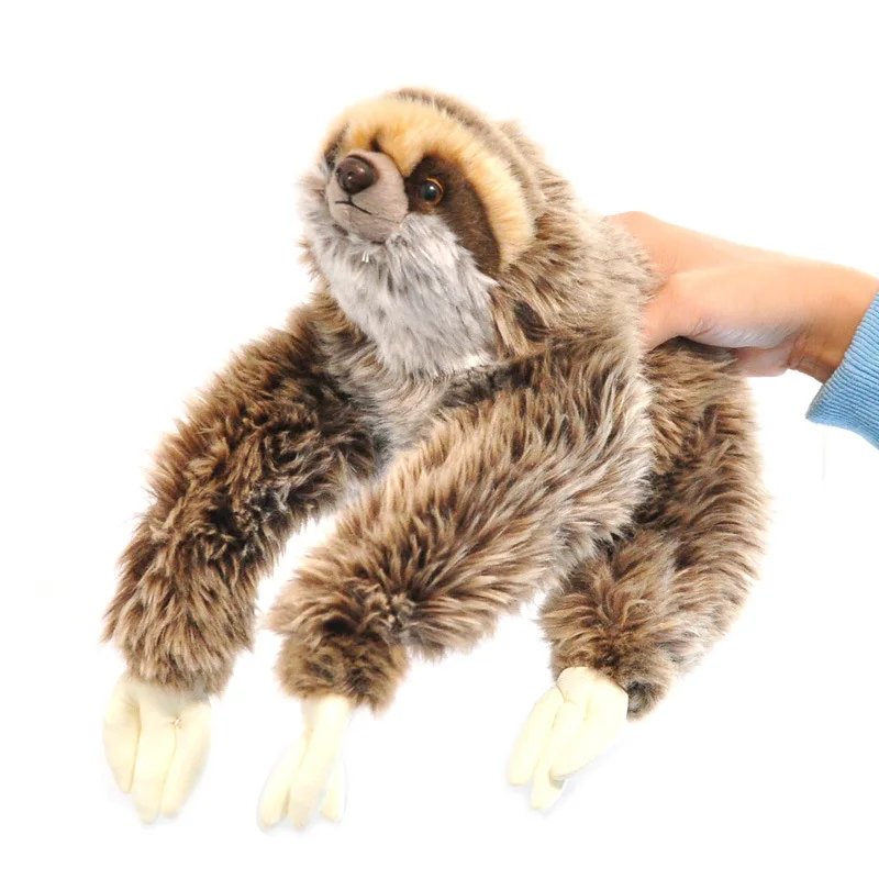 

35cm Stuffed Toy Three Toed Cuddly Lying Simulation Animals Toys Cute Soft Plush Sloth Critters Children Gifts Doll Birthday