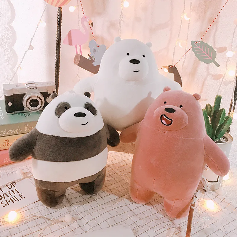 25 см Kawaii Мы Голые Медведи Плюшевые игрушки мультфильм медведь набивной гризли серый белый медведь панда кукла Дети любят подарок на день рождения