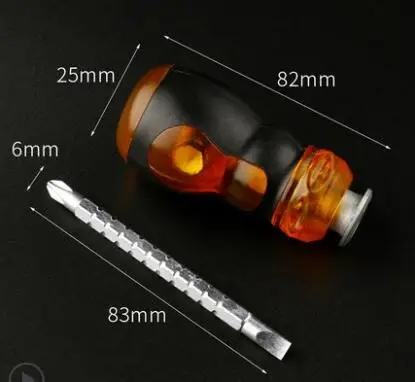 Short handle turnbuckle screwdriver Ultra short cross flat plum Retractable Mini dual purpose small | Инструменты