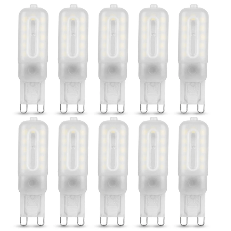 

10Pcs G9 LED Lamp 5W Cold White 6000K 220V Replaces Halogen Lamps Not Dimmable