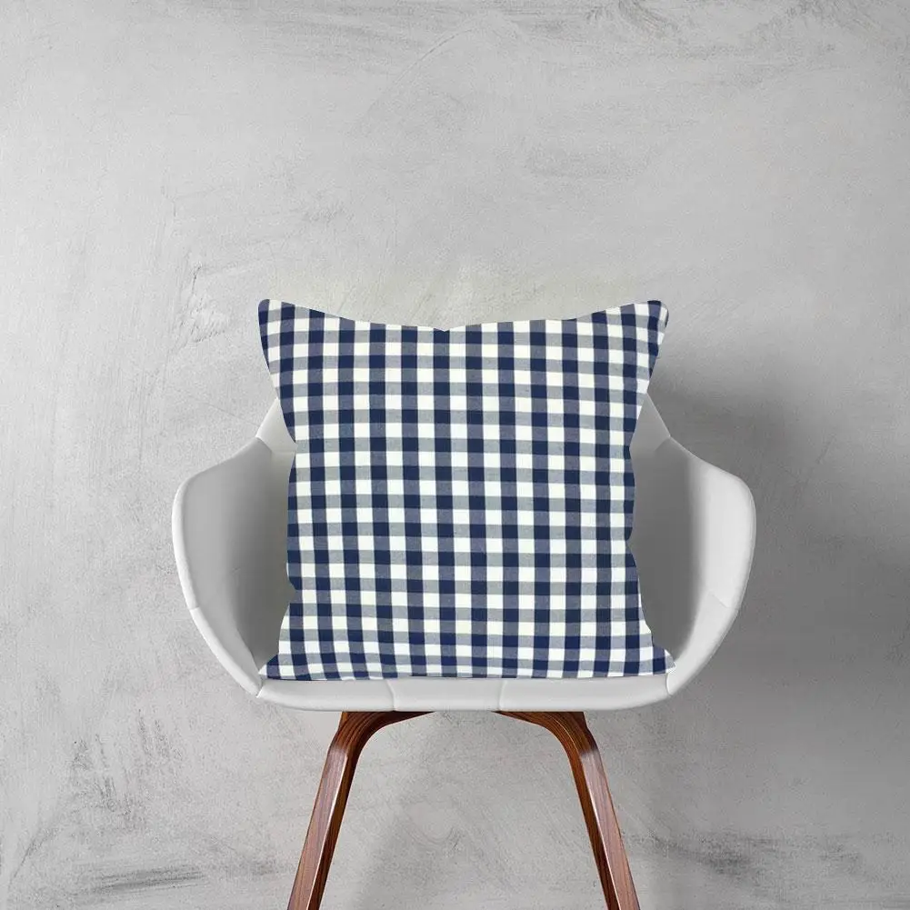 

Double-sided Linen Plaid Pillowcase Cushion Home Throw Home Decoration Decorative Pillow Pillowcase Car Cover Pillow For So J0H8