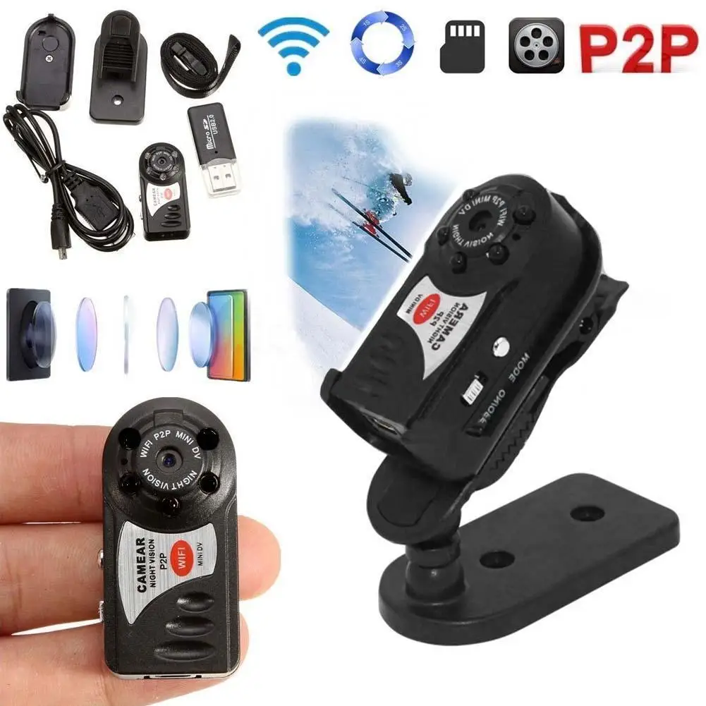 8 ГБ карта + беспроводная Wi Fi Q7 камера Мини P2P DV видеорегистратор DVR ночное