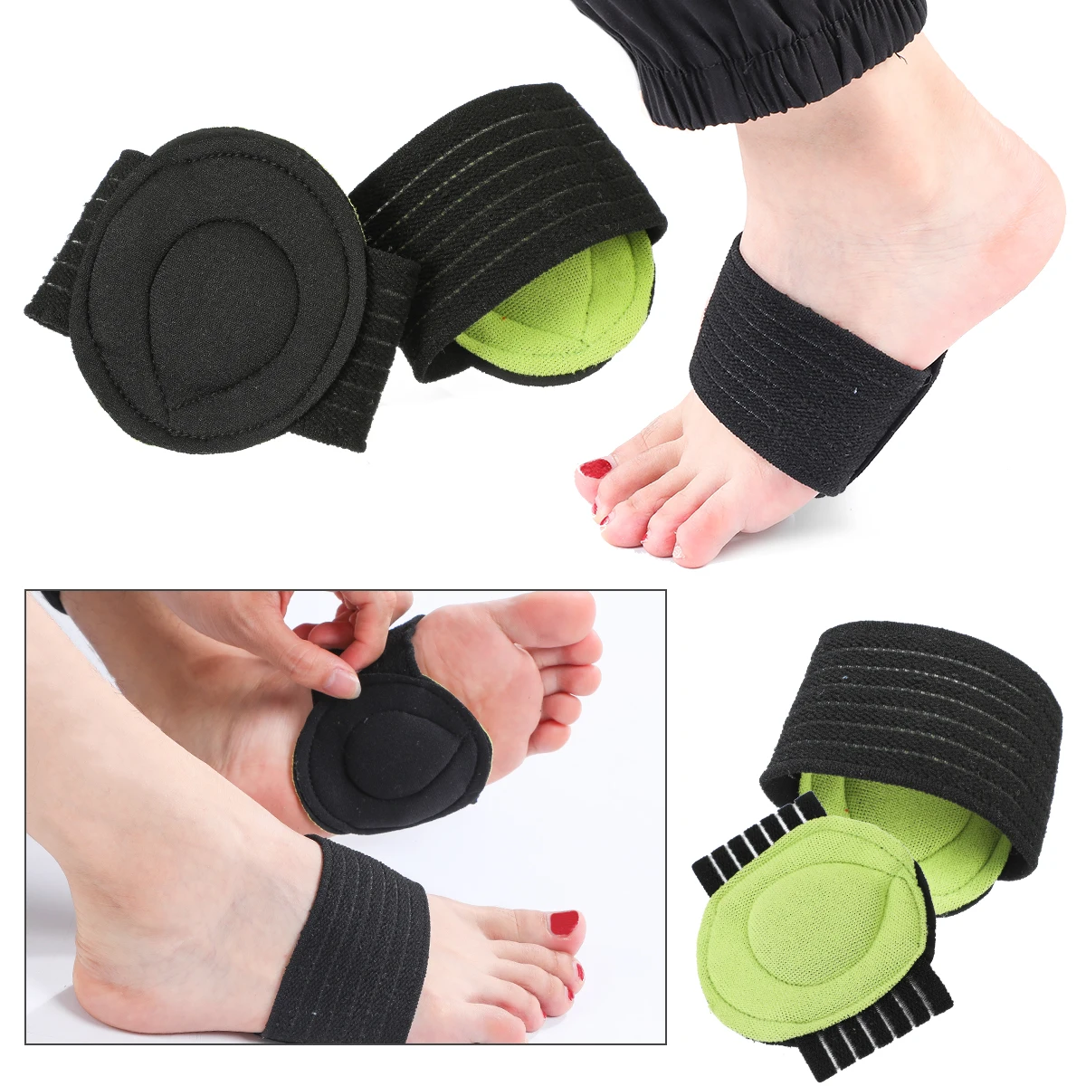 Manooby подошвенного фасцита ножной подушки для падших Achy Ноги проблемы мужчин и