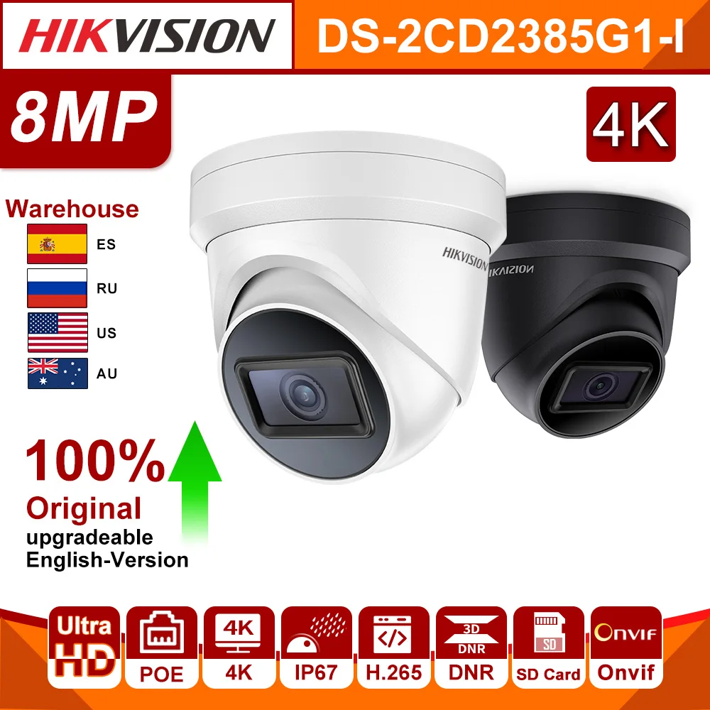 Hikvision 8MP IP Камера DS 2CD2385G1 I 4K купол H.265 + POE Darkfighter безопасности Камера|Камеры
