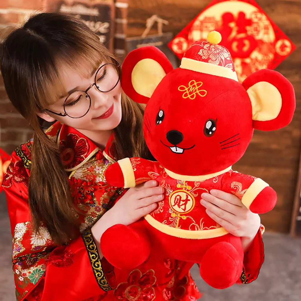 2020 Мышь плюшевая кукла повезло символ подарок мягкую игрушку Животные ежегодная