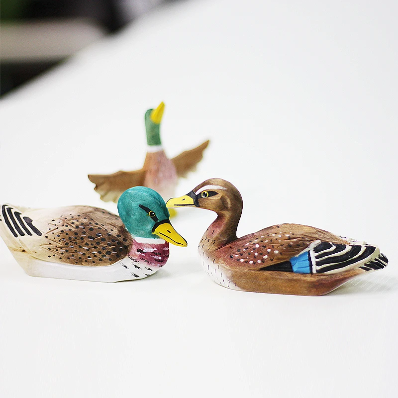 Украшение из утки ручной работы резьба по дереву деревянная утка подарок