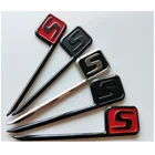 Хромированные черные и красные буквы S, Эмблема для крышки багажника Mercedes Benz C63s E63s CLS63s S63s GLE63s GLC63s AMG