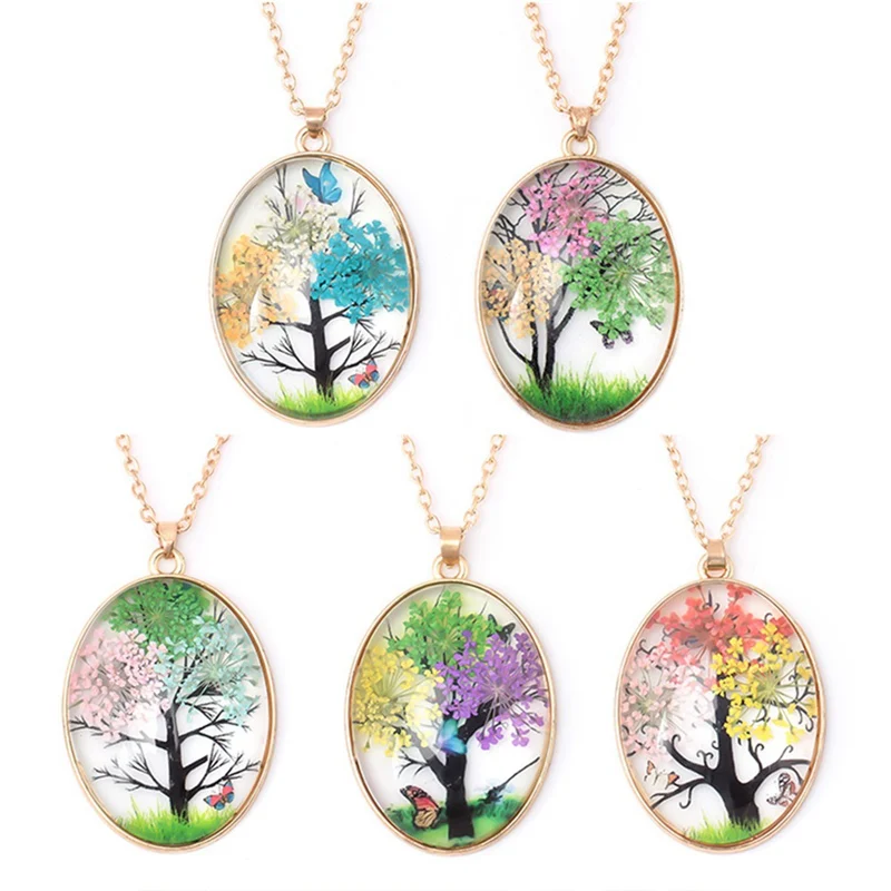 Ожерелье с подвеской в виде дерева овальной формы 1 шт. | Украшения и аксессуары