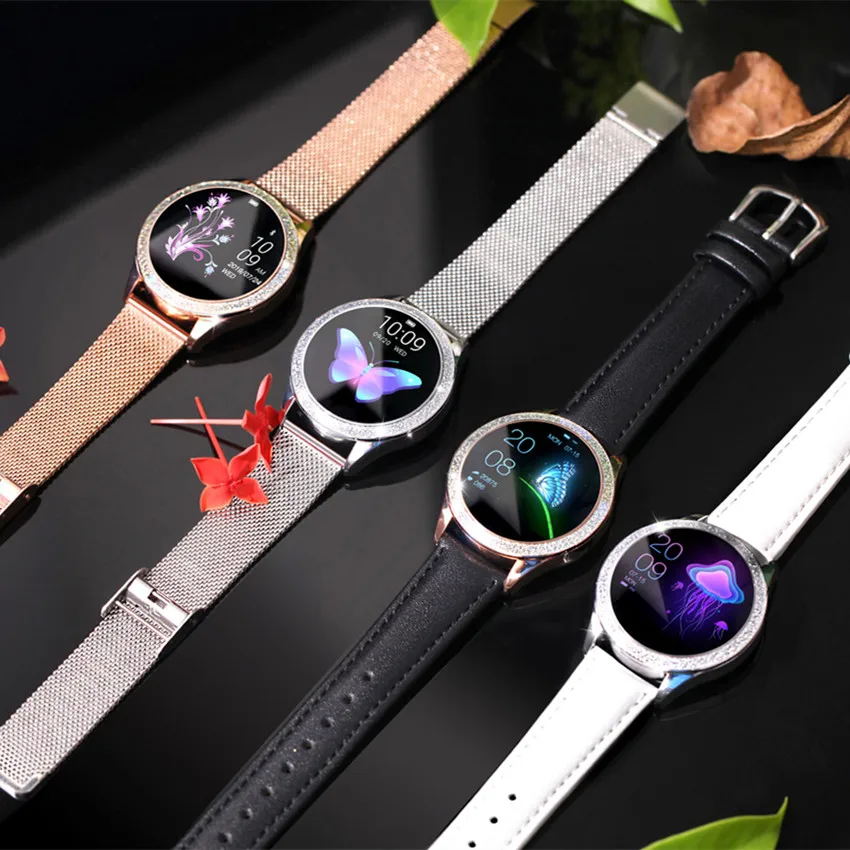 KW20 Women Smart Watch Fashion Lovely Bracelet Heart Rate Monitor Sleep Monitoring Smartwatch for IOS Android PK H8 S3 KW10 Band |