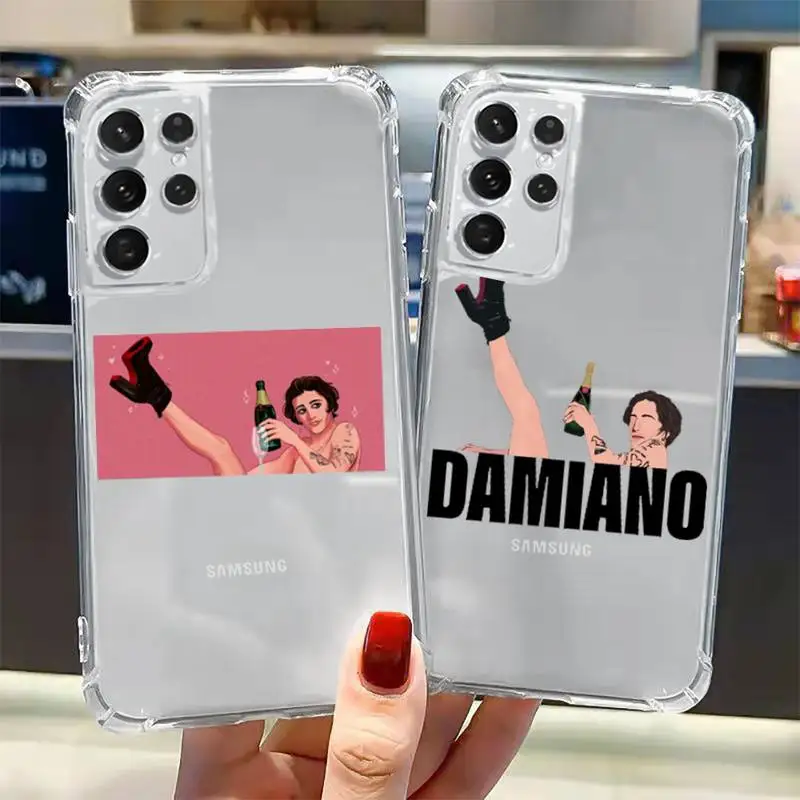 

Maneskin Damiano David Phone Case Transparent for Samsung A 10 21S 31 50 51 52 12 71 S note 10 20 21 fe plus ultra