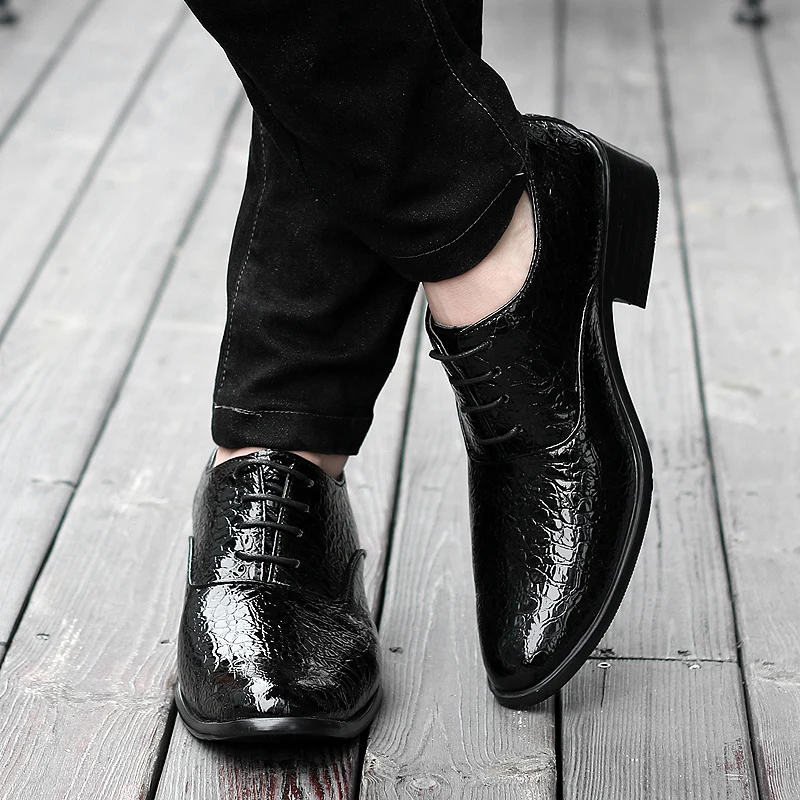 OZERSK удобные мужские классические туфли кожаные офисные на шнуровке Роскошные