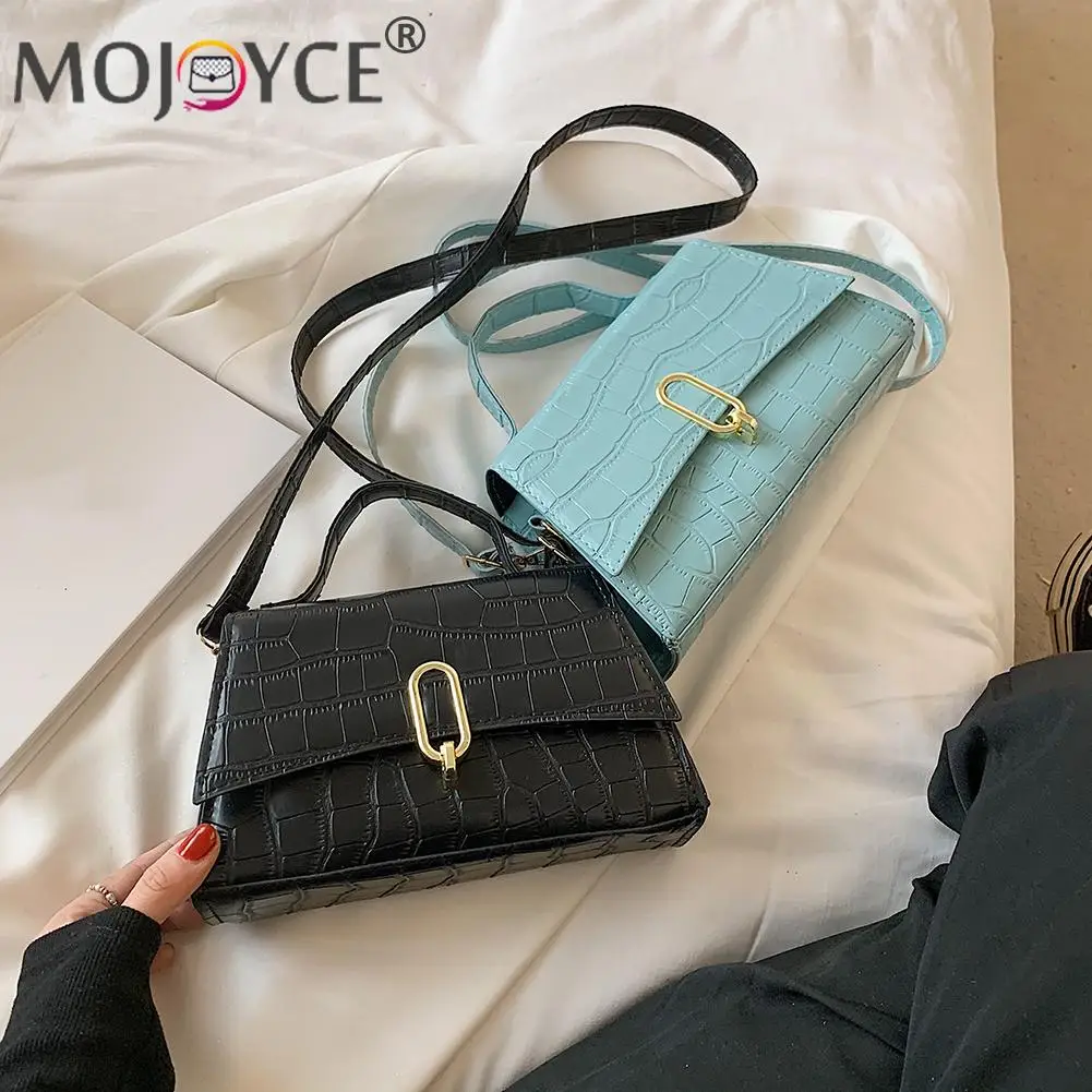 

2021 Vitnage PU Leather Alligator Pattern Shoulder Messenger Bag Casual Women Handbag Elegant Ladies Shoulder Bag