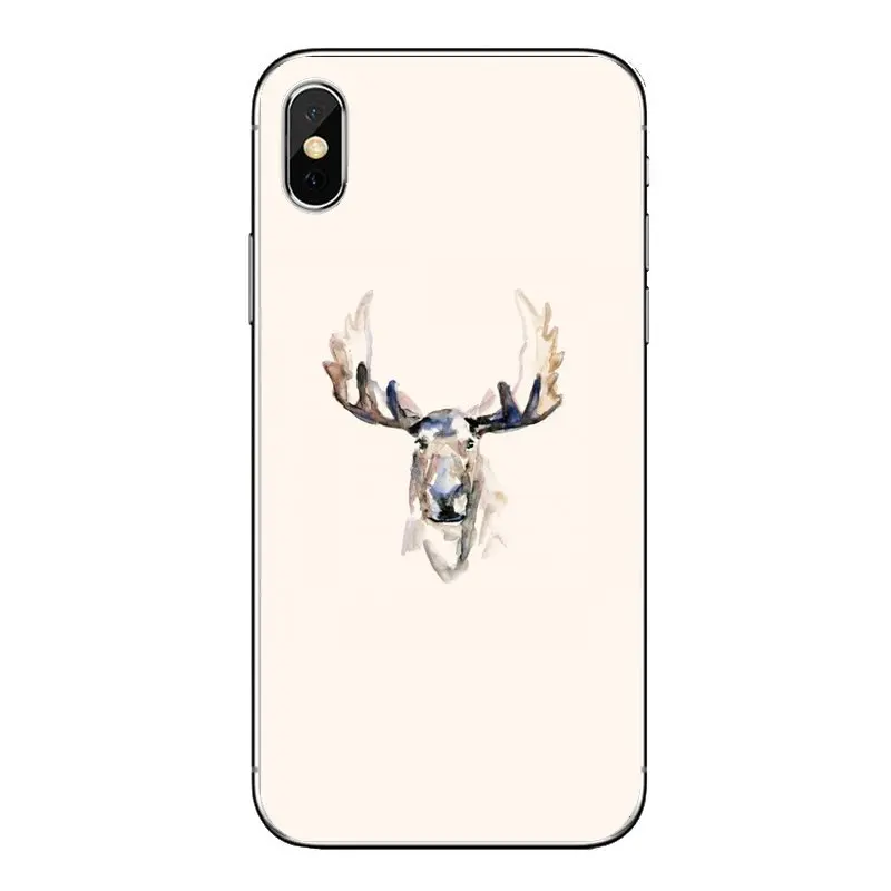 For iPhone XS Max XR X 4 4S 5 5S 5C SE 6 6S 7 8 Plus Samsung Galaxy J1 J3 J5 J7 A3 A5 Transparent Soft Cases Covers Moose Funny |
