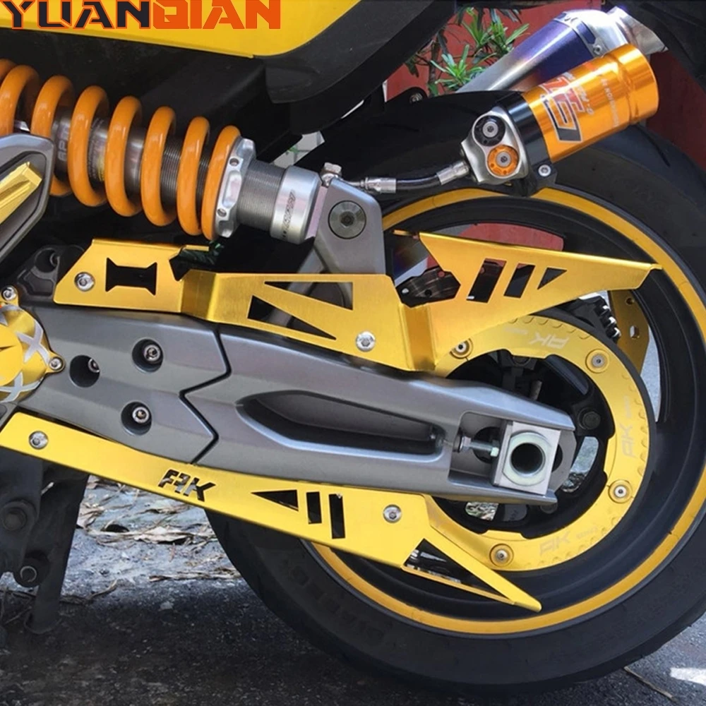 

CNC Aluminium Motorcycle Accessories Chain Guard Chain Belt Cover Protector Gold Red gray Blue for KYMCO AK550 AK 550 2017-2020