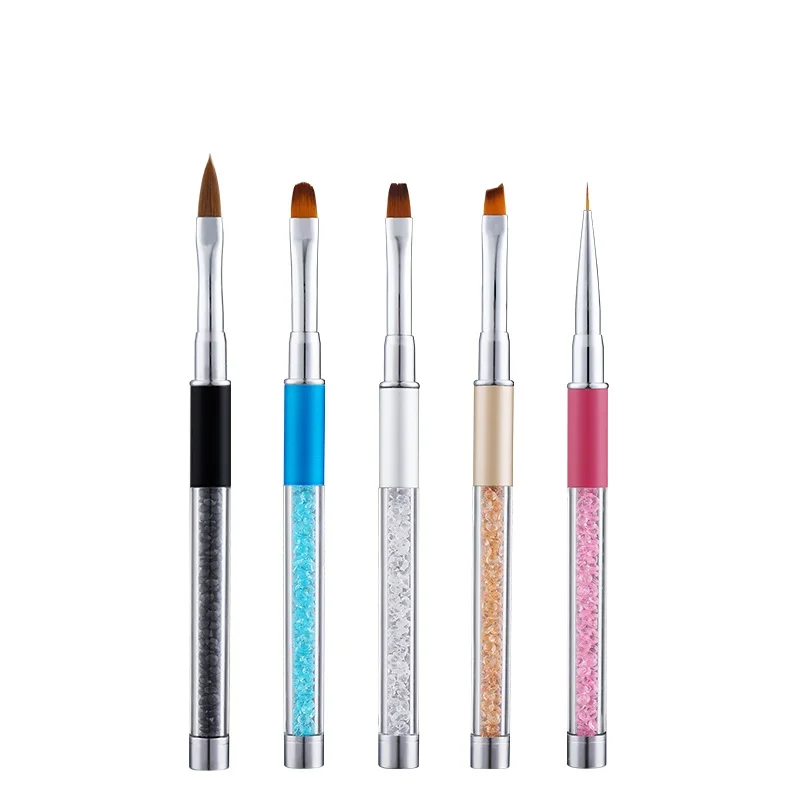 

1pcs Nail Brush Rhinestone Acrylic Pen Carving Art Tips Painting Poly Nail Gel Tool Liner UV Gel Manicure Accessories Tool Set