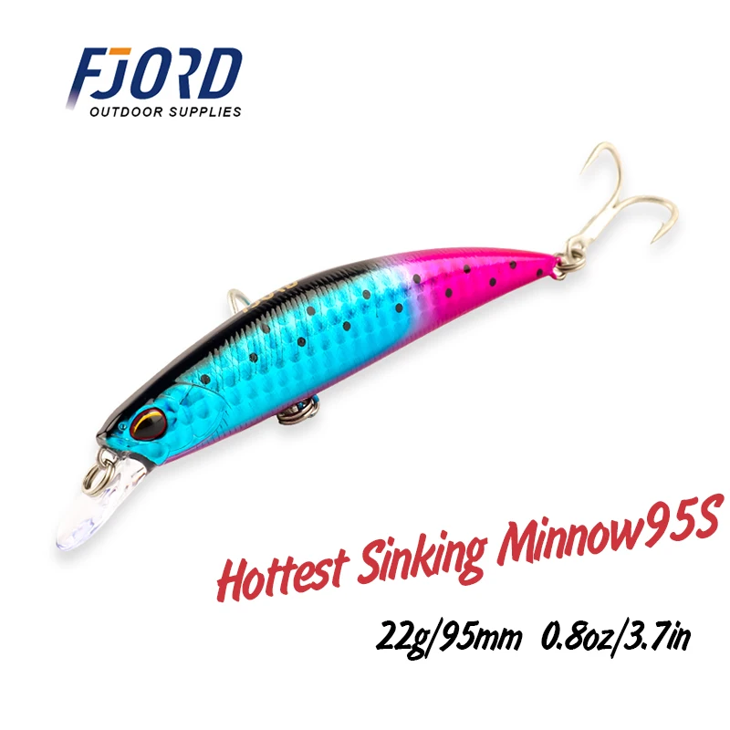 

FJORD 95mm 22g Jerkbait Fishing Lure Sea All For Fishing in Summer Copy Japan Trolling Accessorie Artificial Baits Free Shipping