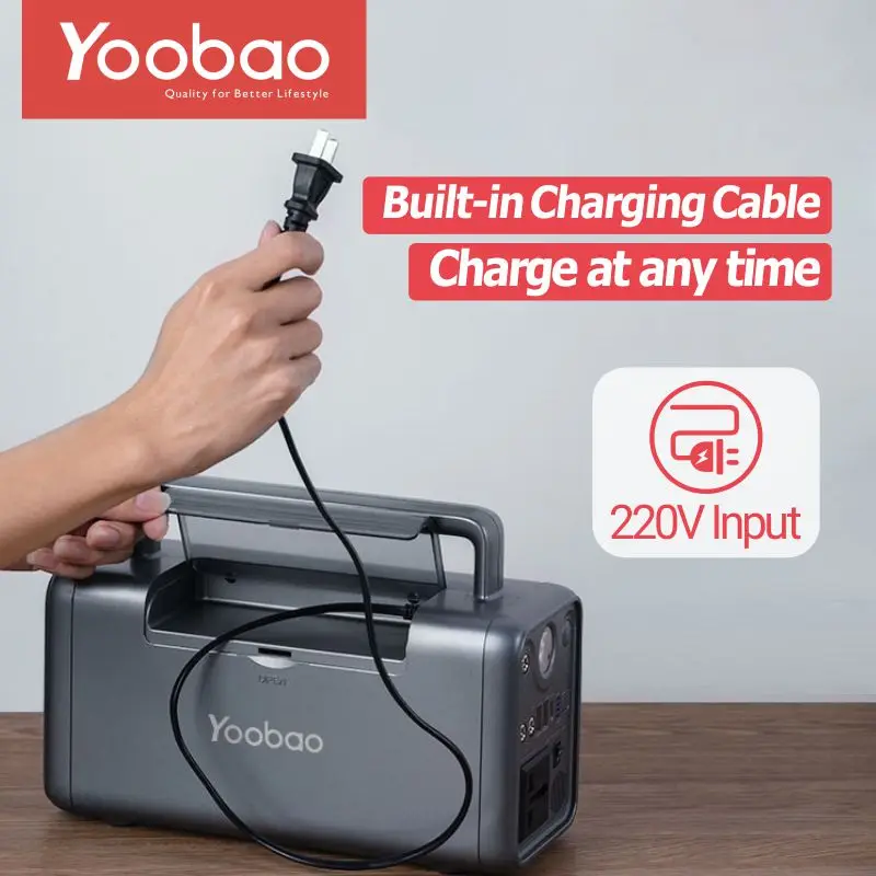 

200-240V 300W Solar Generator Battery Charger YOOBAO 80000mAh Portable Solar Power Station Outdoor Energy Power Supply 256wh