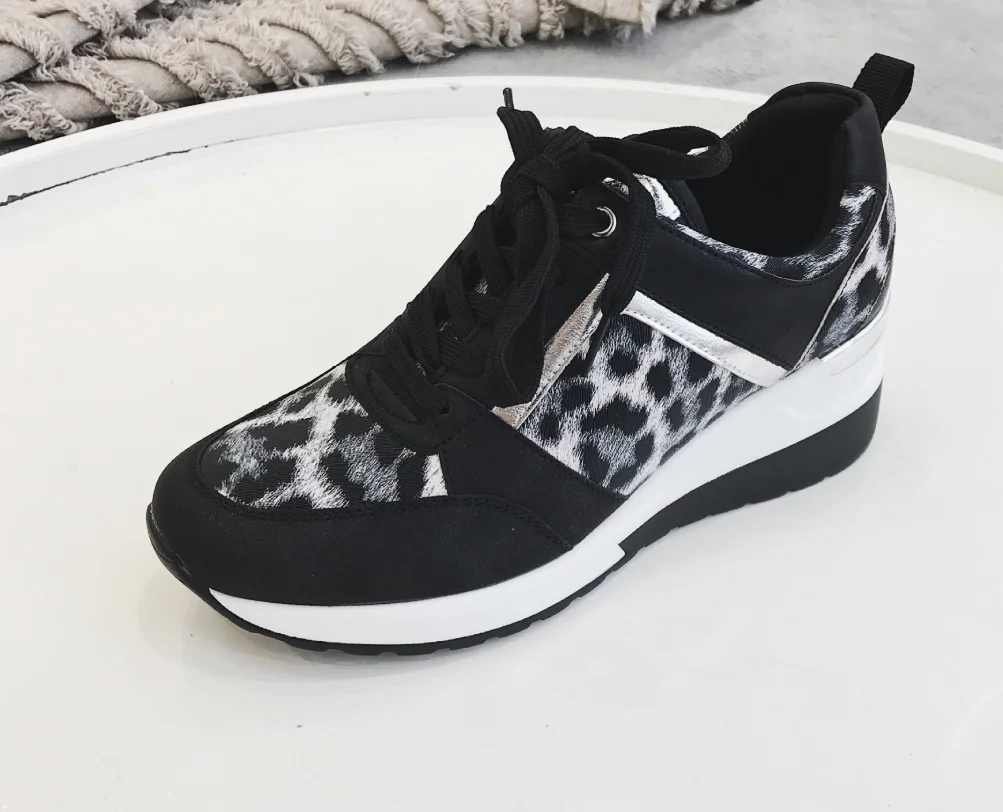 

2021 Spring and summer new sports style platform shoes women's casual all-match leopard print running shoes