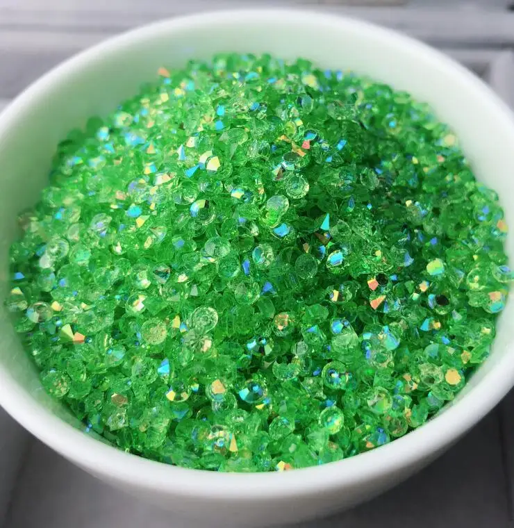 light green ab Ss12 3 мм прозрачные стразы, 14400 шт./лот, домашнее украшение красочный Свободные Стразы точечные камни стразы для дизайна ногтей разные цвета - Цвет: light green ab