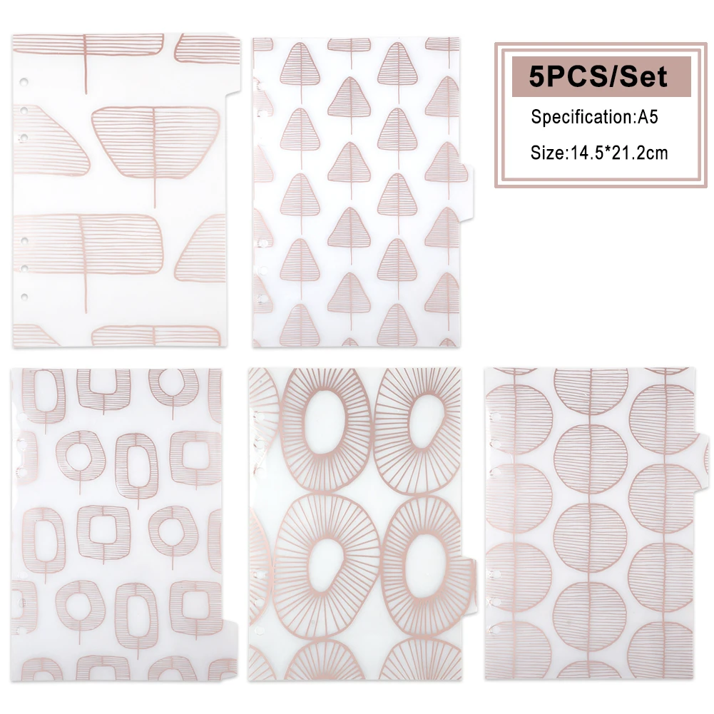 5pcs A5/A6 Colored Notebook Index Page Matte Cover Spiral Diary Planner Paper Note Book Category Pages Stationery | Канцтовары для