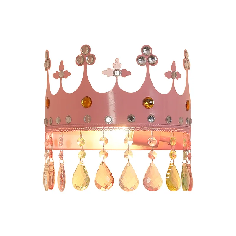 

Children's room chandelier girl modern simple princess room lamp crystal ins net red warm and romantic bedroom lamp
