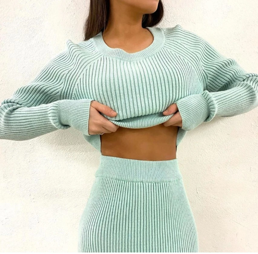 

Casual Woman Sweaters White Pullover Autumn Winter Two Piece Set Women Cotton Knitted Sweater Jerseys Mujer Moda 2021 Invierno