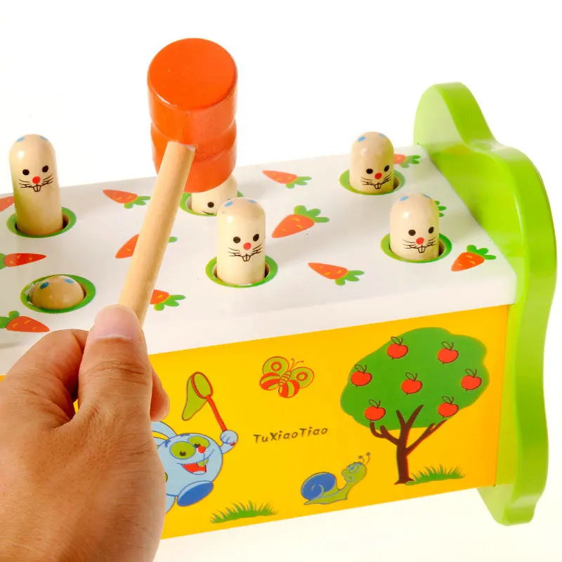 

Children Wooden Whack-a-mole Kids Percussion Wood Toys Parent-child Interaction Kids' Floor Game Homeschool Supplies Educational