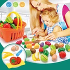 1 набор игрушечный кухонный набор игровой домик игрушка для малышей Кухня Фрукты еды с реальной формой резки девочки ролевые игры Набор