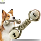 Прочная ВЕРЕВОЧНАЯ ИГРУШКА для собак, интерактивный безопасный мяч для домашних животных, устойчивый к укусам, для маленьких, средних и больших собак, для развлекательных игр и жевания