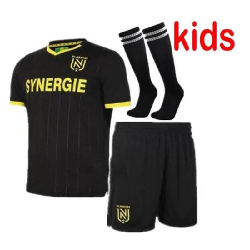 

Kids kit 20 21 Nantes Shirts Home jersey 2020 2021 SIMON LOUZA A TOURE BLAS COCO COULIBALY soccer jersey