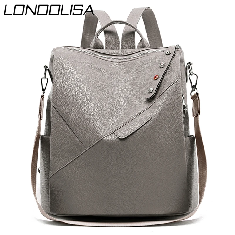 Высококачественные рюкзаки из искусственной кожи Дамский рюкзак большая