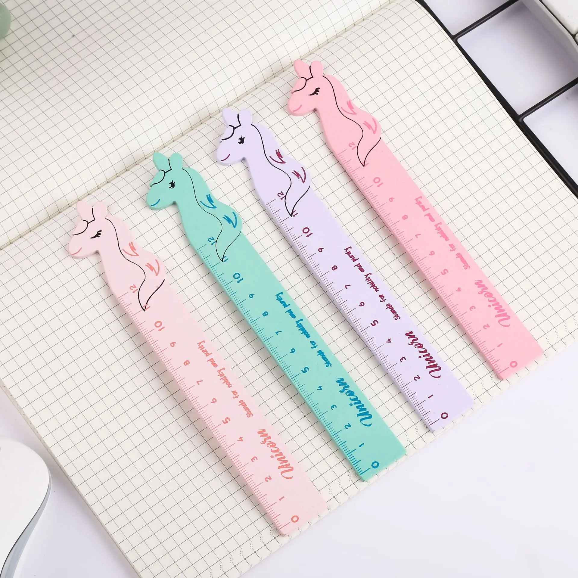 

Wooden Unicorn Wooden Ruler Straightedge Creative Cute Fresh Student Prize Drawing Ruler