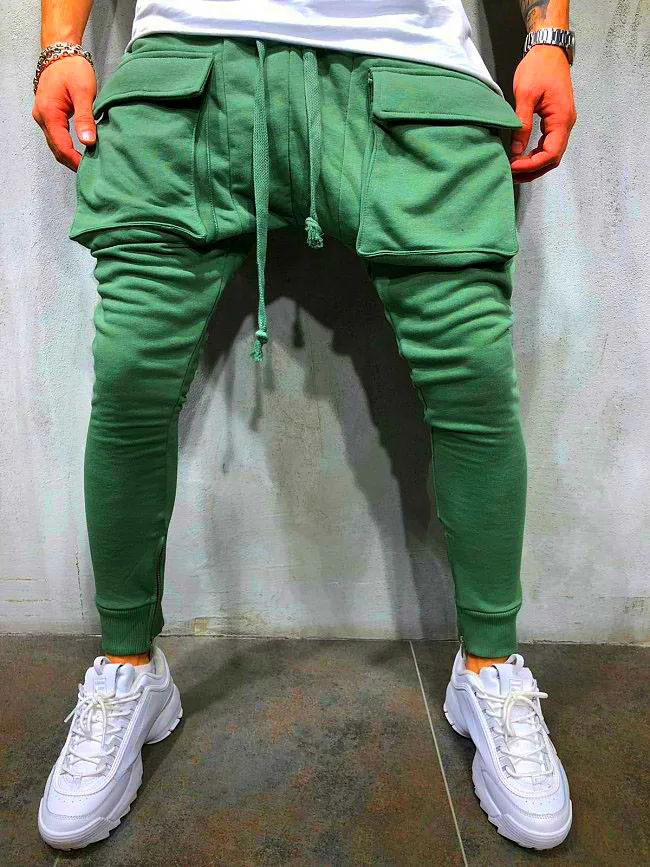 

Mens Fleece Jogger Pants Male Cargo Jogger Pants High Street Swewatpants Drawstring Sweatpants Hip Hop Streetwear Pants 2020
