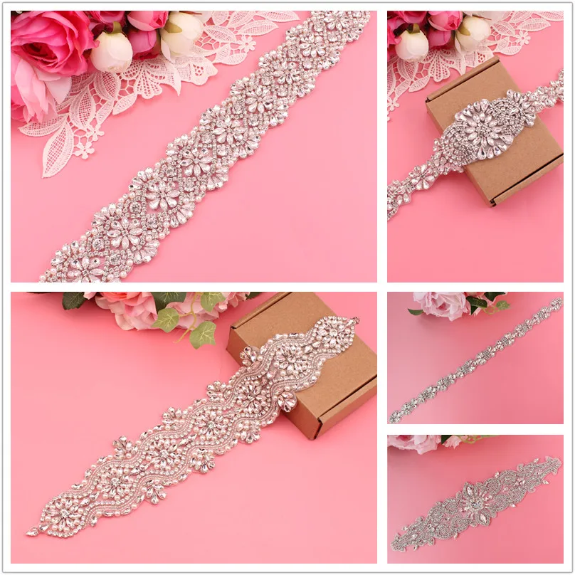 

Bridal belt, wedding accessories, crystal rhinestone applique belt, wedding dress belt