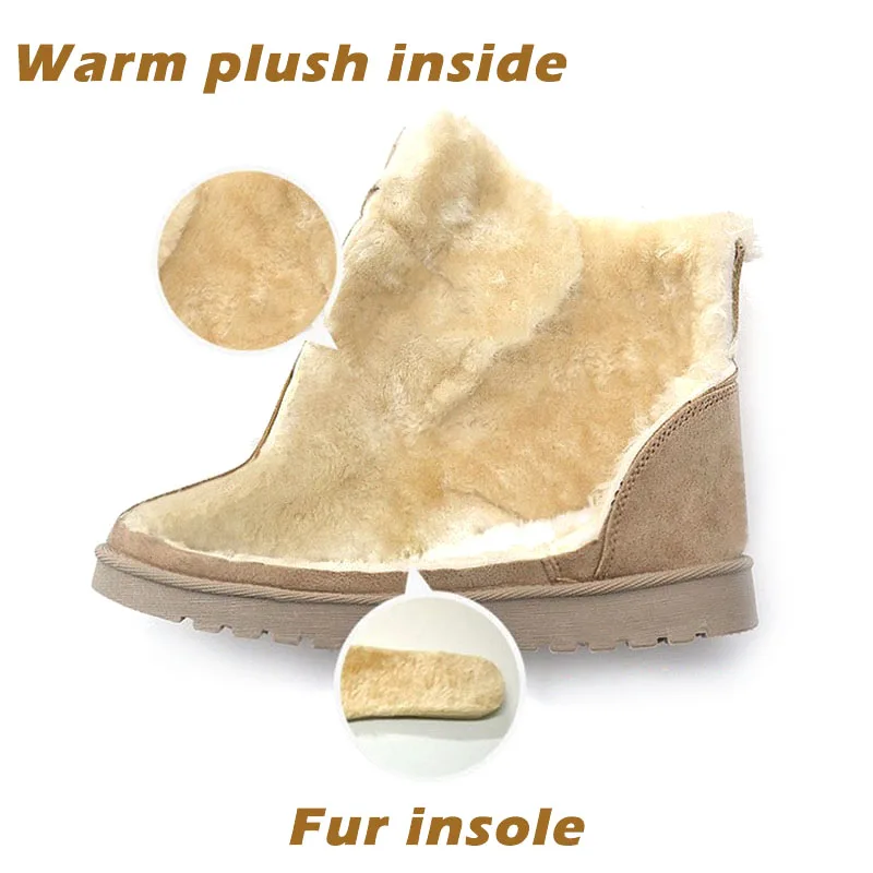 Теплые зимние ботинки зимняя женская обувь Модные женские ботильоны размера