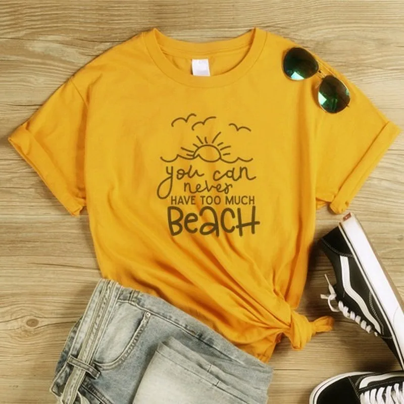 

100% Pure Cotton Women T Shirt Beach Sun Printed Tshirt Ladies Short Sleeve Tee Shirt Women Female Tops Clothes Camisetas Mujer