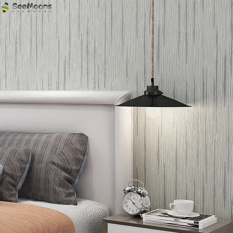 

Grey,White Glitter Embossed Texture Solid Color Simple Wallpaper For Bedroom Walls background Wall Paper Home Decor