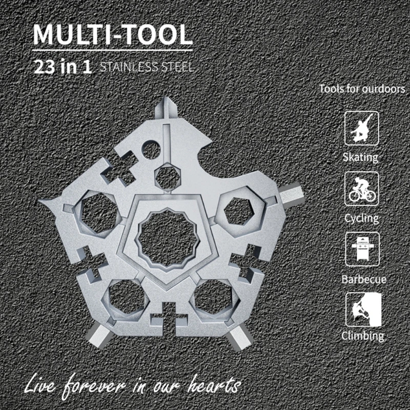 

Pocket Multifunctional Key-Chain Screwdriver Snowflake Shape Mini Key Pendant Snowflake Screwdriver Wrench Tool