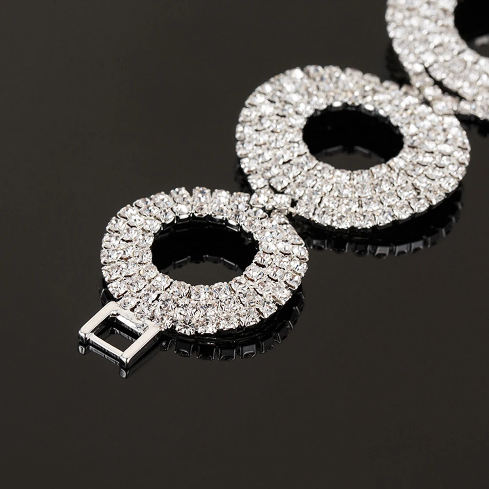 AINAMEISI, Роскошные браслеты с кристаллами для женщин, Посеребренные стразы, браслеты с подвесками и браслеты, свадебные ювелирные изделия, подарок