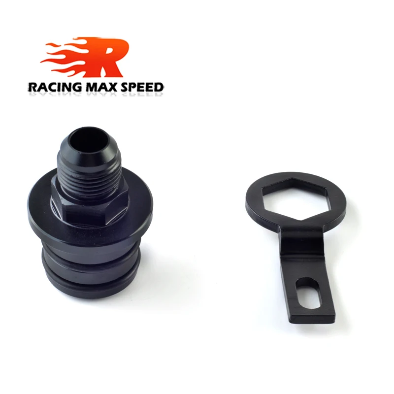High quality AN10 aluminum Black Rear Block Breather Fittings Adapter For Oil Catch Can B16 B18 B20