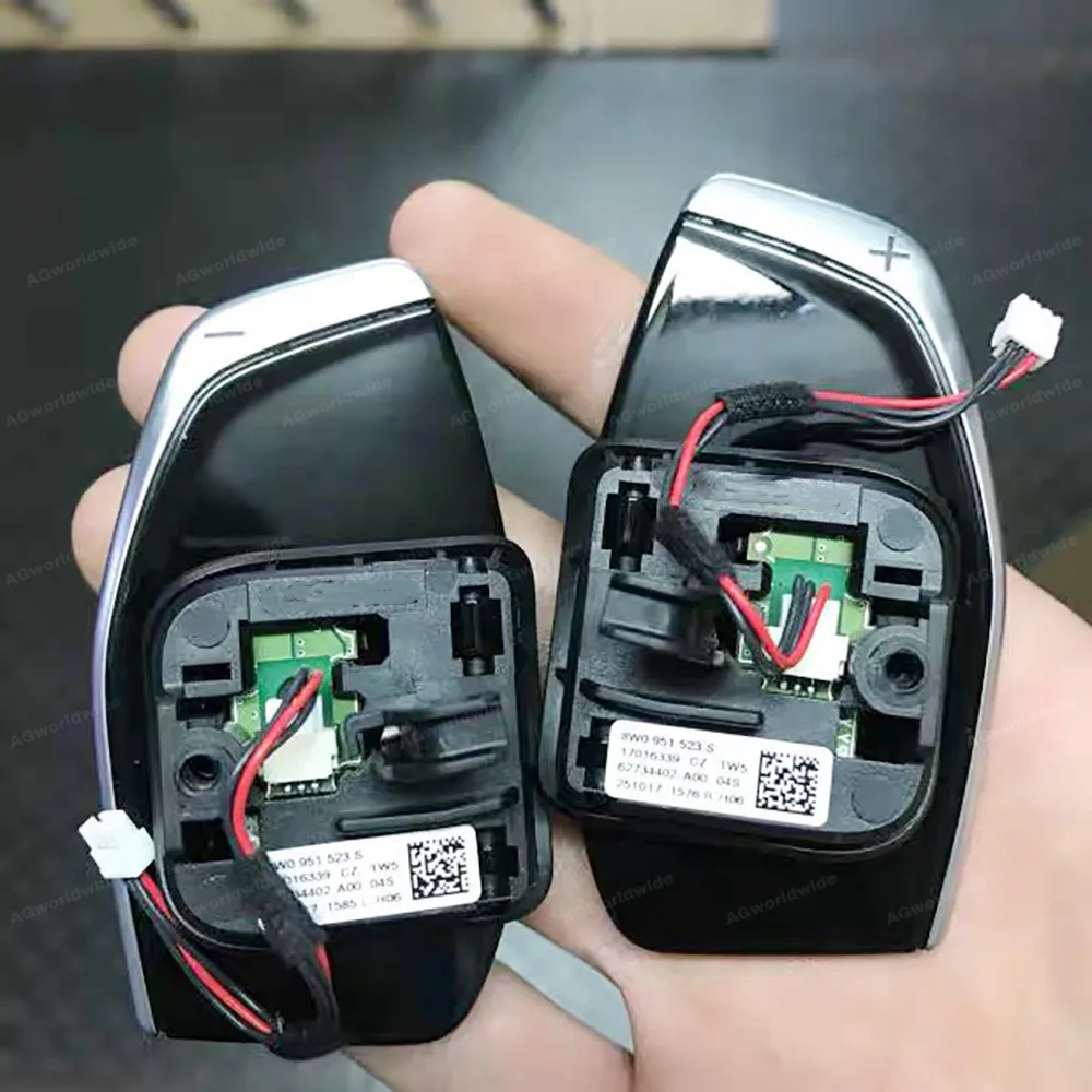 8W0951523S для Audi A3 A4 B9 A5 Q2 Tiptronic черный глянцевый хромированный весло рулевого колеса -