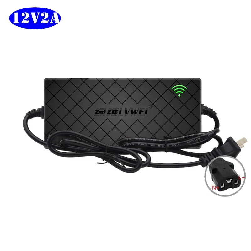 Зарядное устройство для электрического велосипеда литий ионная батарея 12 В 2 А