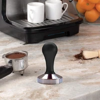 58mm coffee tamper handle espresso powder flat press hammer 304 stainless steel coffee barista tools coffeeware