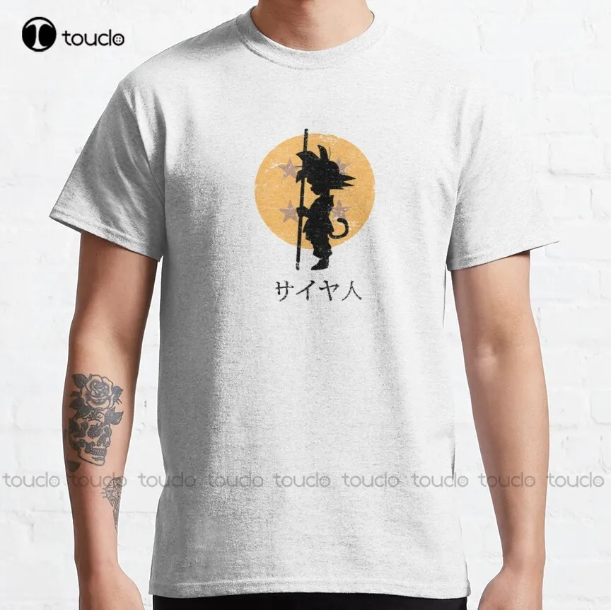 

Детская Классическая футболка Son-Goku, розовые рубашки для мужчин, Оригинальная футболка с цифровой печатью для подростков, унисекс, модная за...