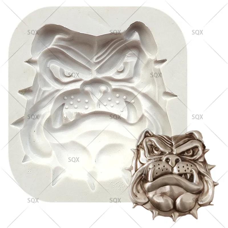 Силиконовая форма для мыла в виде головы собаки с животным свечой украшения