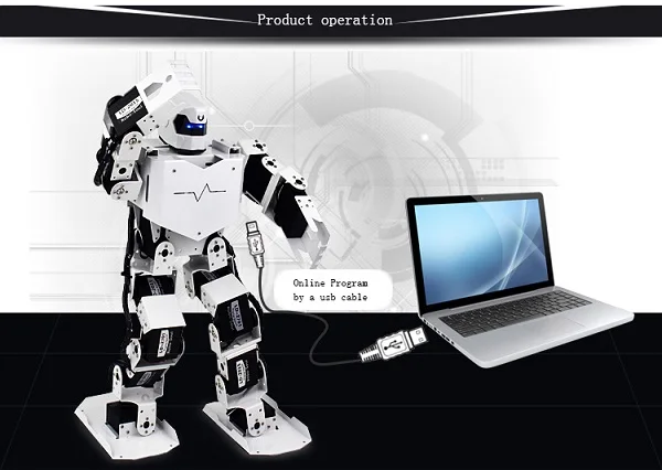 16DOF Robo-Soul H3s Biped Robtic двуногий человеческий робот комплект в алюминиевой раме с капюшоном на шлем