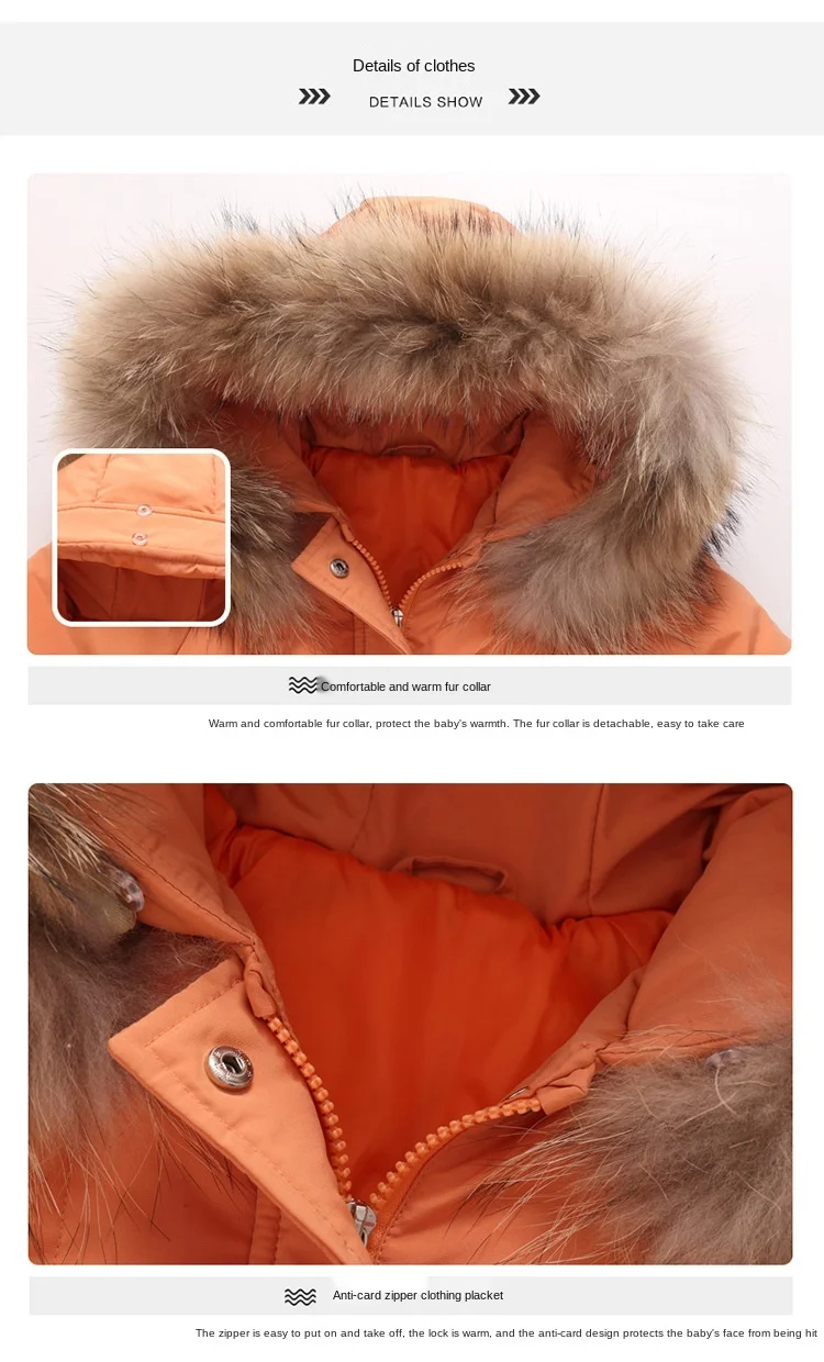 

Children Down Coat Jacket+jumpsuit Kids Winter Jacket for Girl Down 2pcs Winter Outfit Suit Warm Baby Overalls Clothing Sets