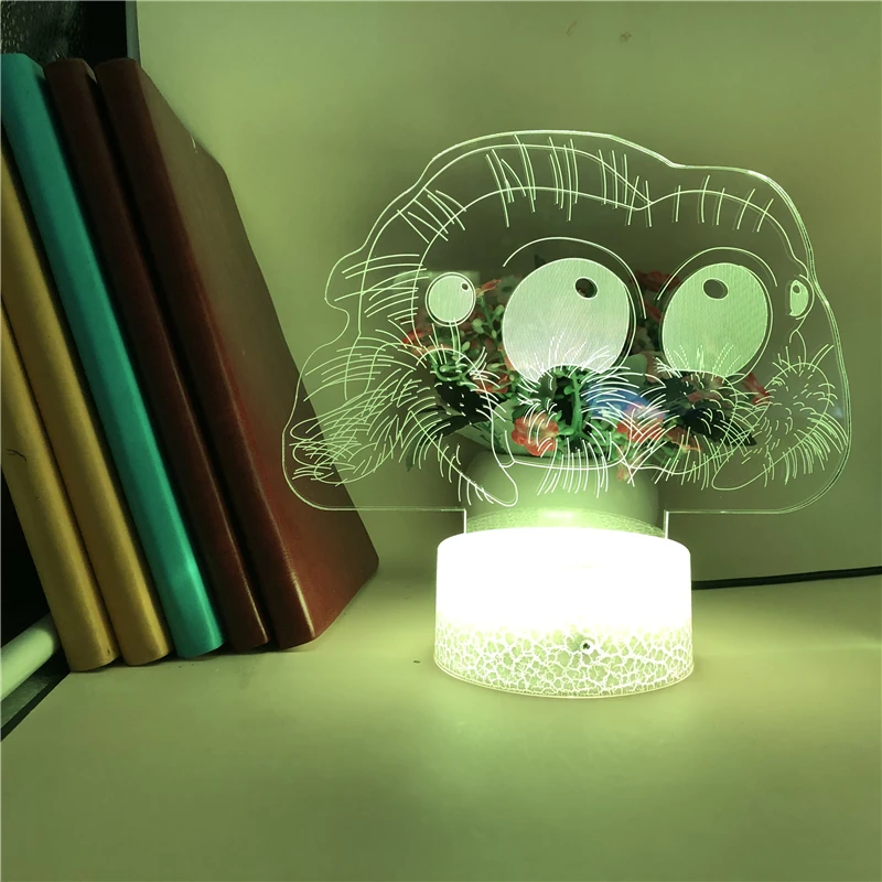 

Room Animal Night Light LED Lovely Spider 3D Neon Desk Lamp Bluetooth Base Color Change Nightlight with Remote Kids Friends Gift