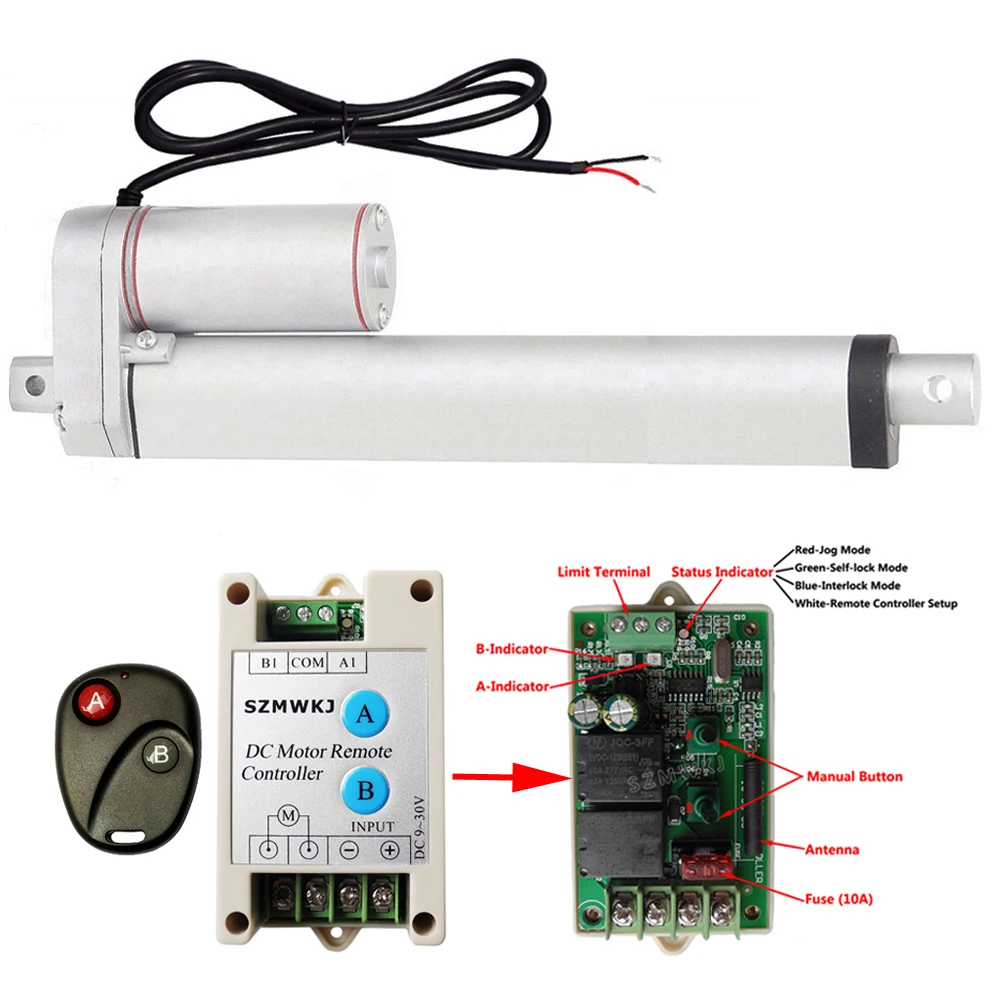 1500N 5 7 мм/сек. линейный привод 150 кг нагрузка 250 мм 10 &quot12 В постоянного тока мотор с