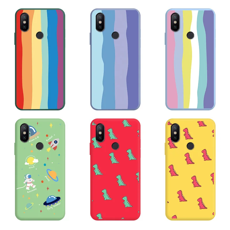 

Soft PTU Silicone Shell For Xiaomi Redmi Note 6 7 Pro Case Personality Tide Matte Thin Edging Shell For Redmi Note 6 7 Pro Case